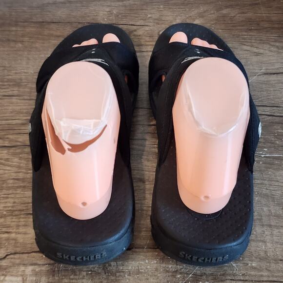 Skechers Reggae Sun Fest Women's Sandals Shoes Size 10 Black - Picture 8 of 9